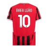 Camisola + Calções AC Milan Rafael Leao 10 Criança Equipamento 1ª 24/25